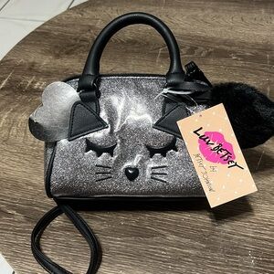 Betsey Johnson Mini Kitty Barrel Crossbody Bag NWT